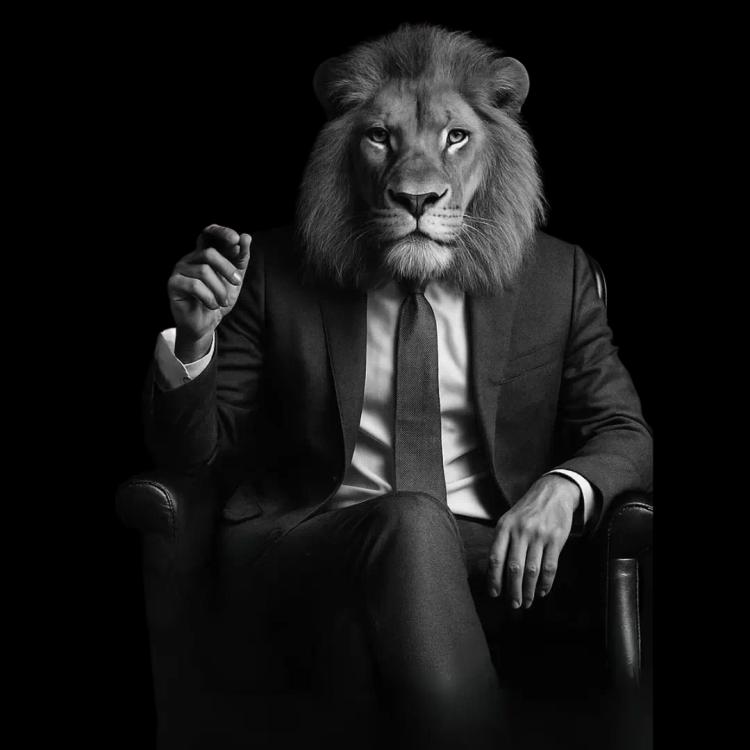 Confident Student Ready to Roar